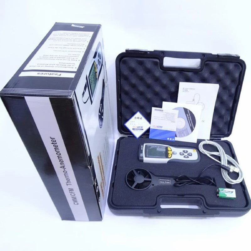 CEM DT-8893 DT-8894 Digital Hand-Held High-Precision Anemometer Digital Display Air Volume Meter Anemometer USB Air Thermometer