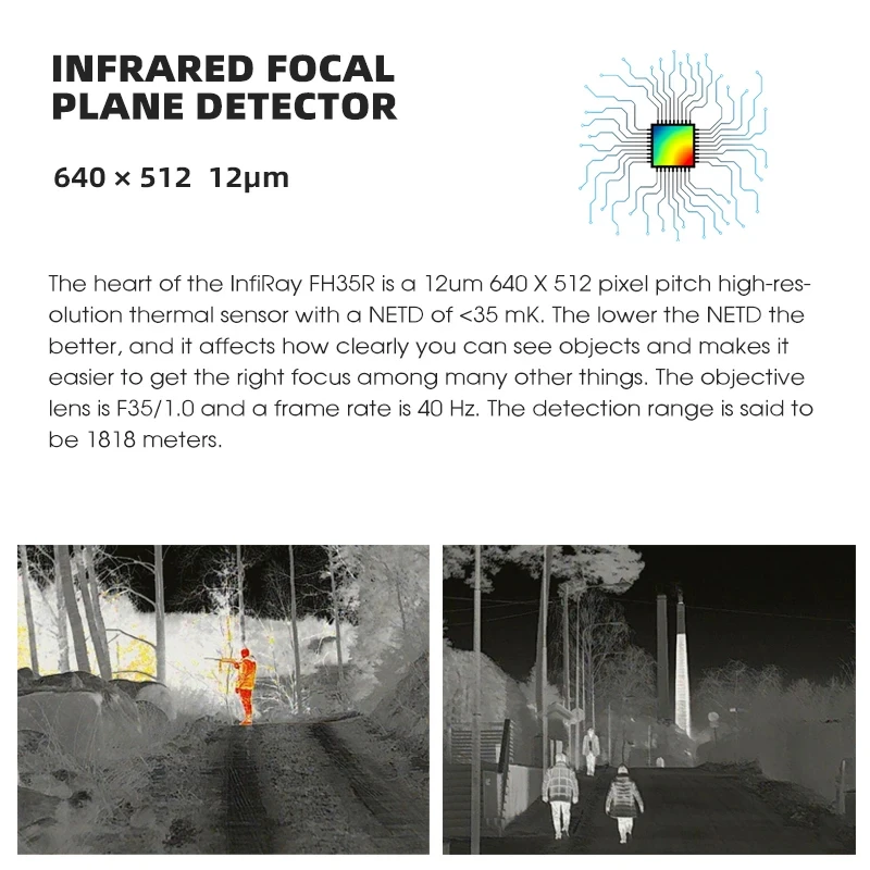 InfiRay FH35R V2 Infrared Thermal Monocular for Hunting 640*512 Outdoor Night Vision Wifi 800m Laser Ranging Thermal Imager
