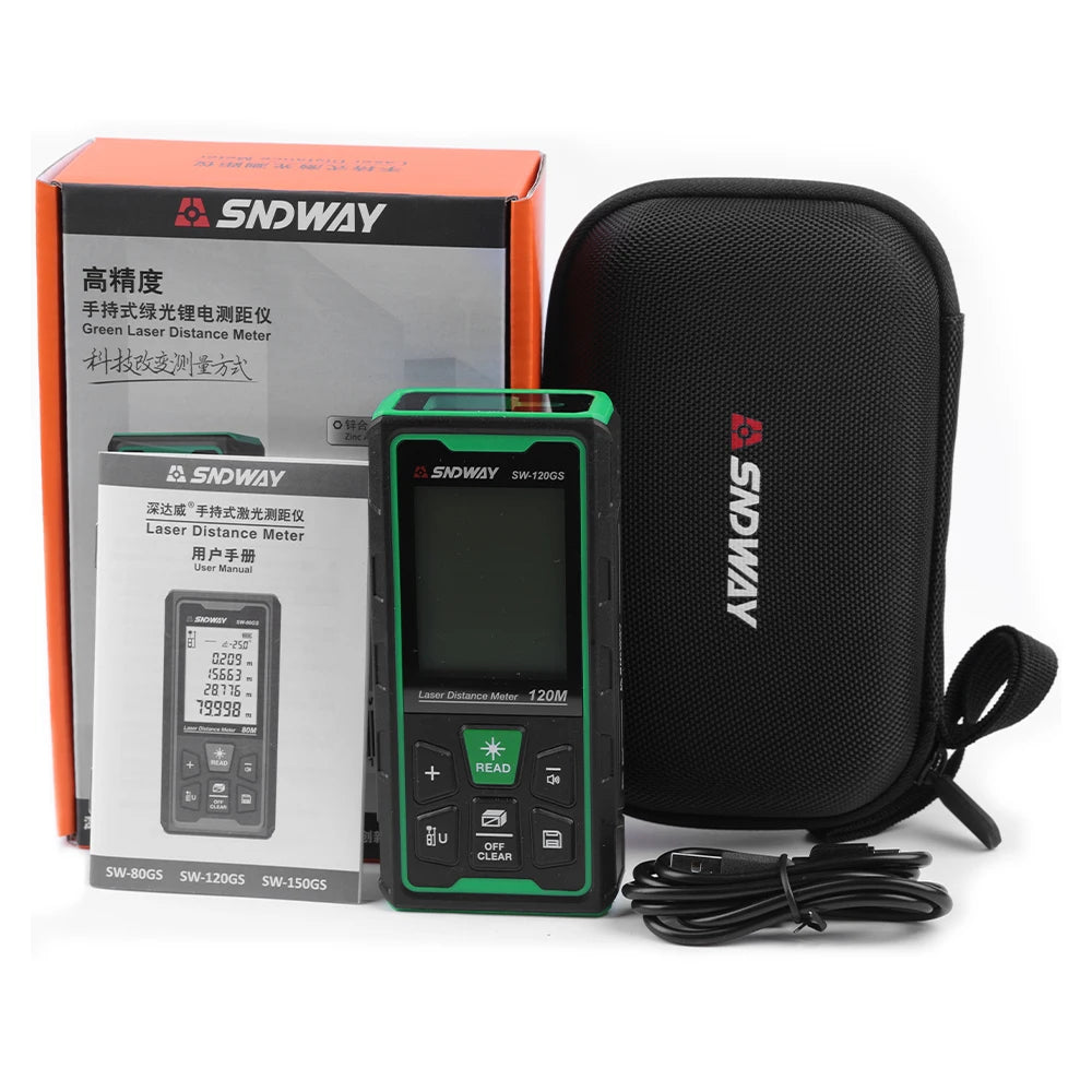 SW-80GS Laser Range Finder Distance Meter Range 80m 150m Mesurment Tool Device Finder Mini Digital Meater Laser Distance Sensor