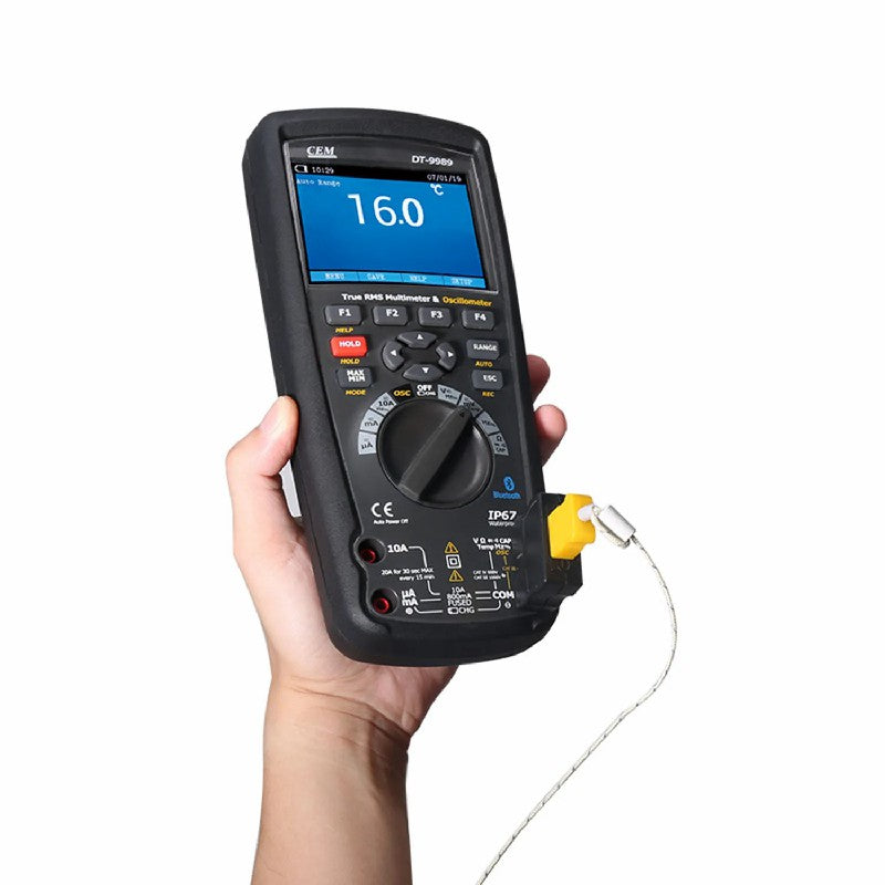 CEM DT-9989 True RMS Industrial Multimeter with TFT Color LCD Display Oscillographic Multimeter Digital Display