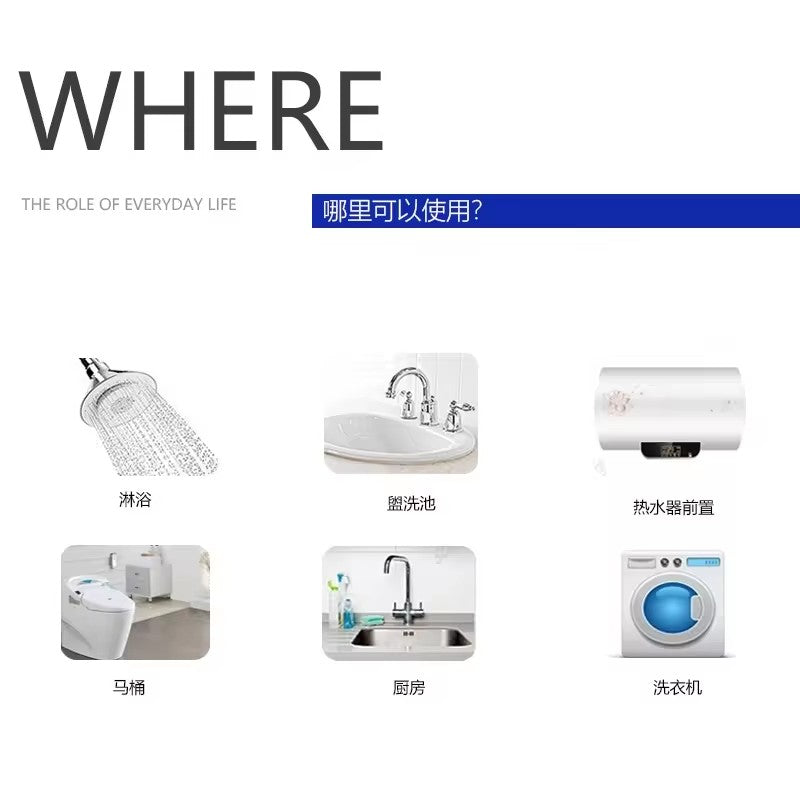 F1 Water purifier filter, pre - filter to purify tap water, reduce limescale, etc. The PP cotton filter element is replaceable, suitable for water quality purification in various water - using scenarios.