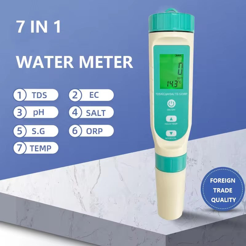 MF-H71L 7-In-1 Water Quality Testing Pen, Multi - Parameter Accurate Measurement Of TDS/EC/pH/Salinity, Etc., Portable Water Quality Analyzer