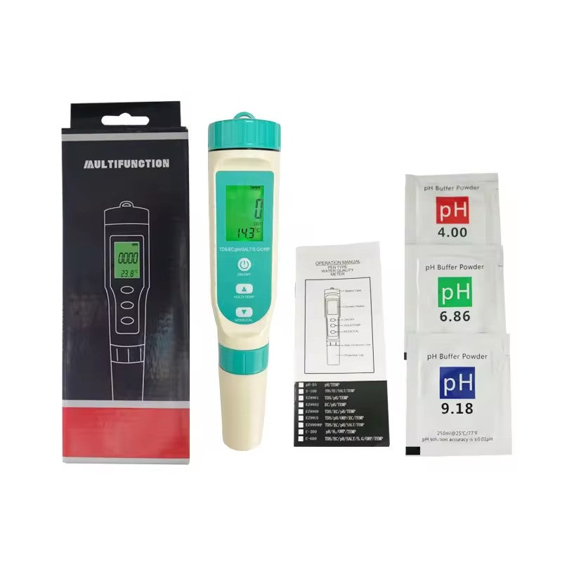 MF-H71L 7-In-1 Water Quality Testing Pen, Multi - Parameter Accurate Measurement Of TDS/EC/pH/Salinity, Etc., Portable Water Quality Analyzer