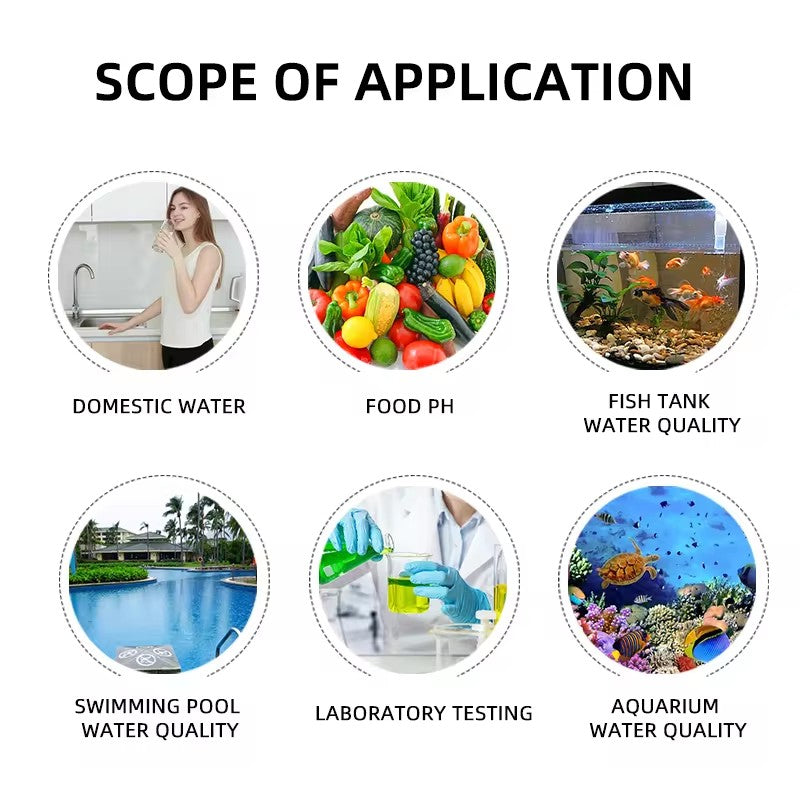 PH01 Portable Intelligent Digital Display Water Quality Tester Pen, 5-in-1 Function, Accurately Measures PH/TDS/EC/Salinity/Temperature Detector